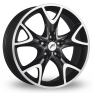 18 Inch AEZ Phoenix Black Polished Alloy Wheels