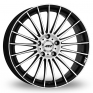 19 Inch AEZ Valencia Black Polished Alloy Wheels