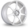 16 Inch BK Racing 238 Silver Alloy Wheels