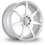 18 Inch BK Racing 238 Silver Alloy Wheels