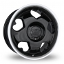 16 Inch Tansy Love Black Polished Alloy Wheels