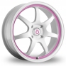 15 Inch Konig Forward White Pink Alloy Wheels