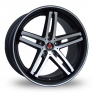 19 Inch Axe EX Black Polished Pinstripe Alloy Wheels