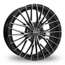 15 Inch OZ Racing Ego Black Polished Alloy Wheels
