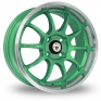 15 Inch Konig Lightning Green Alloy Wheels