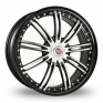 18 Inch Wolfrace Mini Works Silverstone Black Polished Alloy Wheels