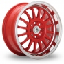 15 Inch Konig Retrack Red Alloy Wheels