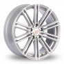 20 Inch Mille Miglia MM1005 Silver Polished Alloy Wheels