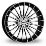 17 Inch AEZ Valencia Black Polished Alloy Wheels