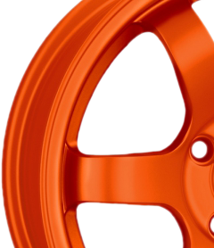 Orange Alloy Wheels