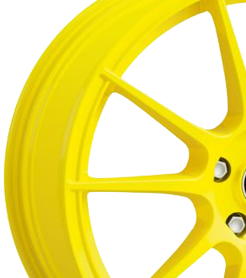 Yellow Alloy Wheels