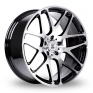 18 Inch BK Racing 170 Black Polished Alloy Wheels