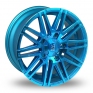 18 Inch BK Racing 693 Blue Alloy Wheels
