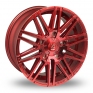 18 Inch BK Racing 693 Red Alloy Wheels