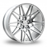 9x20 (Front) & 10.5x20 (Rear) Axe CF1 Silver Polished Alloy Wheels