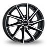 17 Inch Alutec Singa Black Polished Alloy Wheels