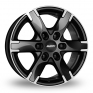 17 Inch Alutec Titan Black Polished Alloy Wheels
