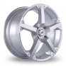 17 Inch BK Racing 300 Silver Alloy Wheels