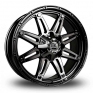 18 Inch BK Racing 712 Black Alloy Wheels