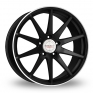 8.5x20 (Front) & 10x20 (Rear) Borbet GTX Black Polished Rim Alloy Wheels