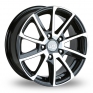 15 Inch Carre Onyx Black Polished Alloy Wheels