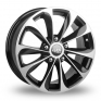 17 Inch Carre Tempest Black Polished Alloy Wheels