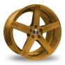 8.5x19 (Front) 11x19 (Rear) Diewe Cavo Gold Alloy Wheels