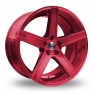9x20 (Front) & 10.5x20 (Rear) Diewe Cavo Red Alloy Wheels