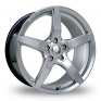 17 Inch Riva DBZ Hyper Silver Alloy Wheels