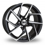 18 Inch DRC DVX Black Polished Alloy Wheels