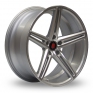 8.5x19 (Front) & 9.5x19 (Rear) Axe EX14 Silver Polished Alloy Wheels