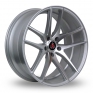 8.5x20 (Front) & 10x20 (Rear) Axe EX19 Silver Polished Alloy Wheels