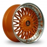 8x18 (Front) & 9x18 (Rear) Axe EX10 Orange Alloy Wheels