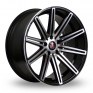 19 Inch Axe EX15 Black Polished Alloy Wheels