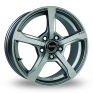 17 Inch Fox Racing FX6 Grey Alloy Wheels