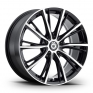 16 Inch Konig Impression Black Polished Alloy Wheels