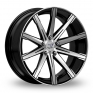 8.5x19 (Front) & 9.5x19 (Rear) Inovit Revolve Black Polished Alloy Wheels