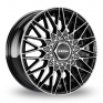 16 Inch Ronal LSX Black Polished Alloy Wheels
