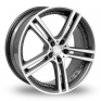 18 Inch Team Dynamics Le Mans Anthracite Polished Alloy Wheels