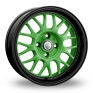 15 Inch Cades Monsteros Green Alloy Wheels