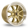 15 Inch Rota RKR Gold Polished Lip Alloy Wheels