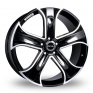 22 Inch Riva RVR Black Alloy Wheels