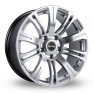 18 Inch Riva MVR Silver Alloy Wheels