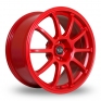 17 Inch Rota Force Red Alloy Wheels