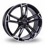 19 Inch Targa TG3 Black Polished Alloy Wheels