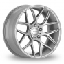 8.5x19 (Front) & 9.5x19 (Rear) Inovit Thrust Silver Alloy Wheels