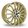 18 Inch Diewe Turbina Gold Polished Alloy Wheels