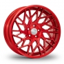 8.5x19 (Front) & 9.5x19 (Rear) VEEMANN V-FS29R Candy Red Alloy Wheels