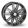 17 Inch AC Wheels Volt Black Polished Alloy Wheels