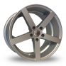 18 Inch Vibe 002 Silver Alloy Wheels